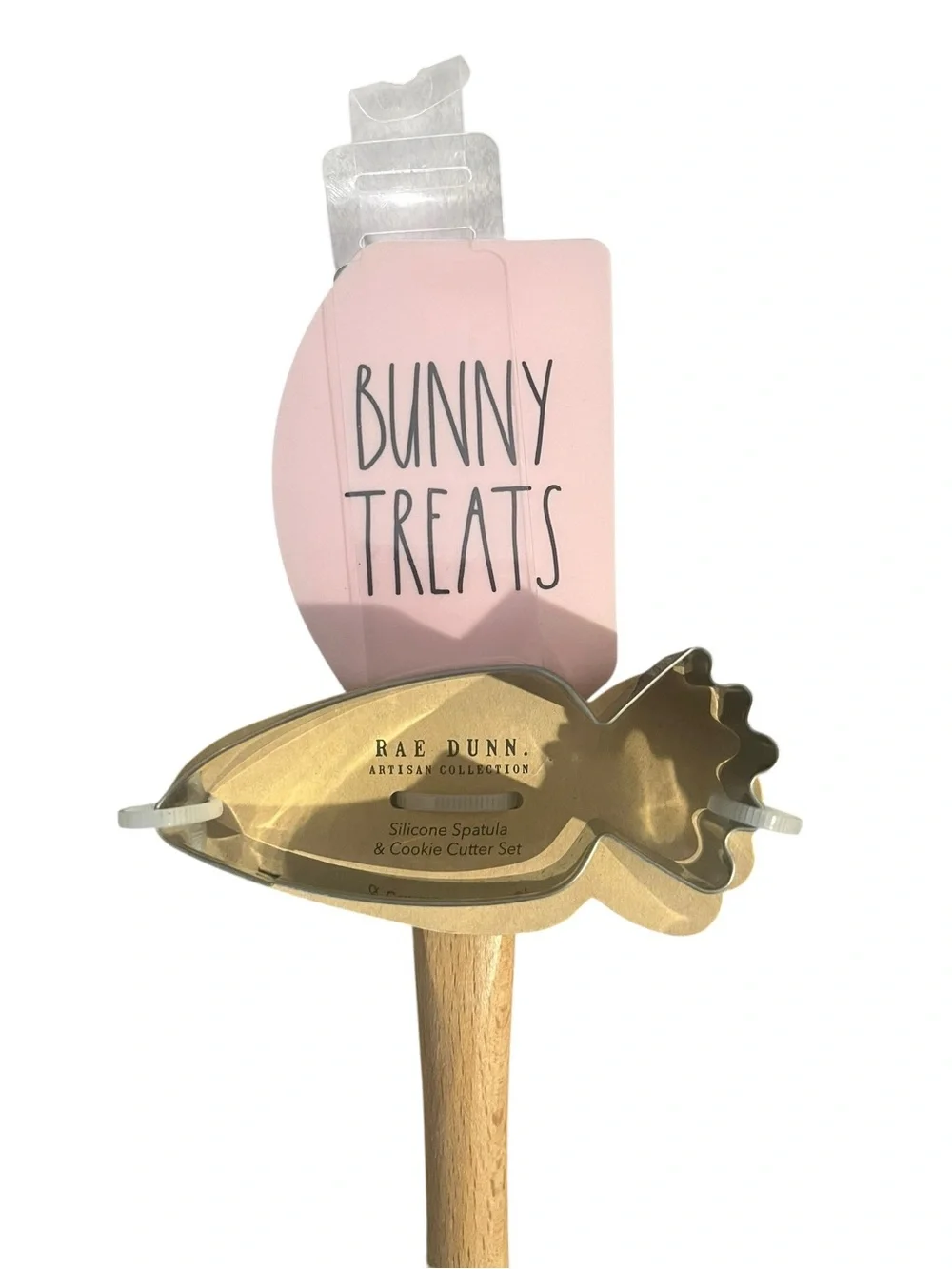 Rae Dunn Happy Easter Bunny Treats Silicone Spatula Cookie Cutter Set Lot NEW